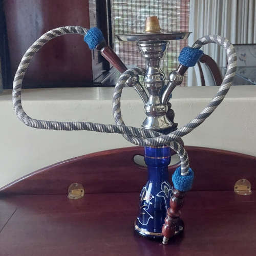 Pipes Vintage Glass and Chrome Hookah Hubbly Bubbly for sale in